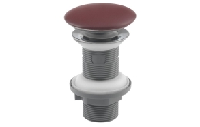 Washbasin Waste 5/4“ click-clack, (H) 20-70mm, ceramic plug, Maroon red