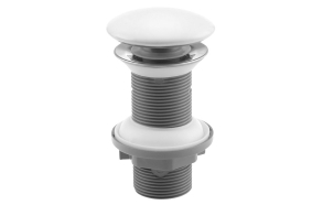 Washbasin Waste 5/4“ click-clack, (H) 20-70mm, ceramic plug, white