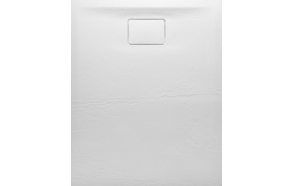 ACORA shower tray, cast marble, 120x80x2,9cm, rectangle, white