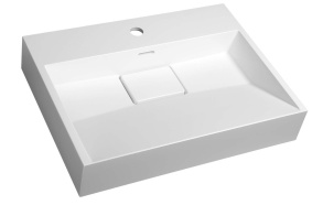 AMUR Cultured Marble Washbasin 60x15x45cm, white