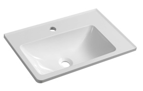 ARANA Cultured Marble Washbasin 56x11x35cm, white, right