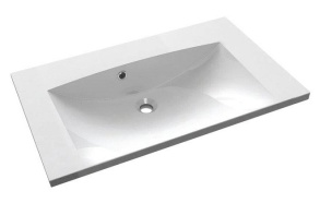 MARIA Cultured Marble Washbasin 75x46cm, without tap hole, white