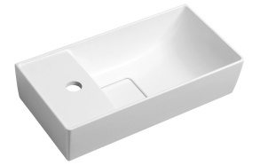 MAXX Cultured Marble Washbasin 47,5x11x24cm, left/white