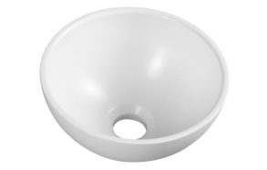 MINOR round counter Top Washbasin dia. 26x11cm, cast marble, white