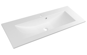 YUKON Cultured Marble Washbasin 120x45cm, white