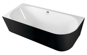 SUSSI L Cast Marble Freestanding Bath 160x70x49,5cm, black/white