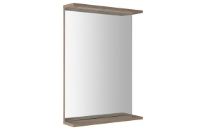 KORIN STRIP Mirror with LED Light 50x70x12cm, oak platin
