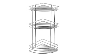 CHROM LINE triple wire corner shelf, chrome