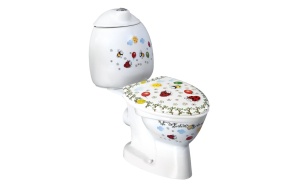 KID Children's Close Coupled Toilet-P-trap decor