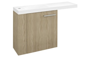LATUS VI Basin Cabinet 50x50x22 cm, left, Elm Bardini