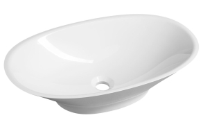 LOMAX Cultured Marble Washbasin 61x35cm, white