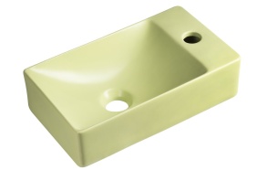MARGITHA ceramic washbasin 38x22cm, hole for tap on the right, pistachio
