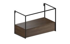valamukonsool Numes/Norm 100x50 cm, matt must/walnut