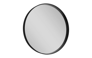 NOTION Framed Mirror, round, ø 70cm, black matt