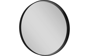 NOTION Framed Mirror, round, ø 80cm, black matt