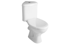 CLIFTON Corner Close Coupled WC inc Flush Fittings, P-trap