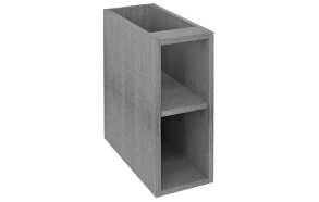 ODETTA lower shelf cabinet 20x50x43,5cm, silver oak