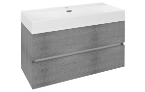 ODETTA Vanity unit 95x50x43,5cm, silver oak