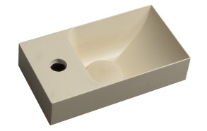 PICCOLINO concrete washbasin 30,8x17cm, mixer on the left, yellow