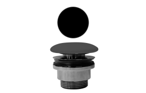 GSI Unslotted Washbasin Waste 5/4“, H 5-65 mm, ceramic plug, black matt