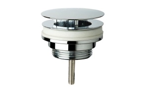 Unslotted Washbasin Waste 5/4“, (H) 10-55mm, big plug/chrome