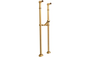 Retro Bath Mixer Tap Floor Connection (pair), bronze