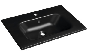 SIDRA Cultured Marble Washbasin 71x46cm, black matt