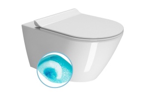 KUBE X Wall Hung Toilet, Swirlflush, 55x36 cm, white ExtraGlaze