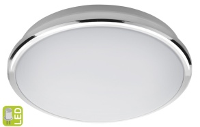 SILVER Ceiling LED Light 10W, 230V, diameter 28cm, cold white, chrome