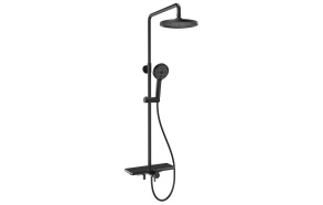 ARONA Shower Column with Mixer Tap and Spout, black matt