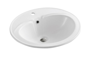 Ceramic washbasin 55x49 cm, embedded