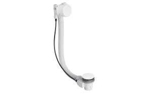 Pop Up Bath Filler Waste (L) 775mm, Plug 72mm, White