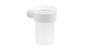 PIRENEI Tumbler Holder, white matt/glass satin