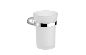 MIDA Tumbler Holder, chrome/frosted glass