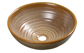ATTILA ceramic washbasin diameter 42,5cm, brown