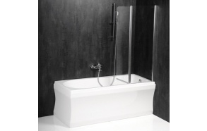 PALOMA Bath Screen 900mm, clear glass