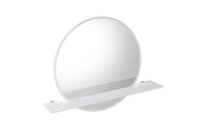 VISO LED backlit round mirror dia. 60cm with shelf, white matt