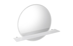 VISO LED backlit round mirror dia. 70cm with shelf, white matt