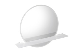 VISO LED backlit round mirror dia. 70cm with shelf, white matt