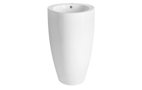 Freestanding ceramic washbasin, 50x84cm, white