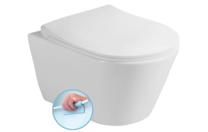 AVVA Wall Hung Toilet, Rimless, 35,5x53 cm, white