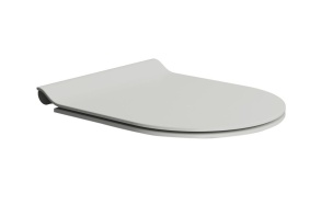 SLIM Soft Close toilet seat, cenere mat/chrom