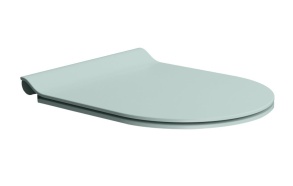 SLIM Soft Close toilet seat, ice blue mat/chrom