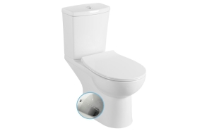 KAIRO WC Close Coupled combined Bidet Toilet, P-trap, inc Flush Mechanism