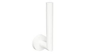 X-ROUND WHITE Wall Mounted Spare Toilet Paper Holder, white