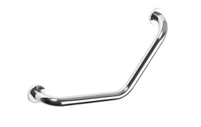 X-ROUND E Angled Grab Rail Holder 400mm, chrome (400x250x80 mm)