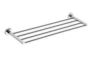 X-ROUND E Towel Shelf Storage Rail Rack 650mm, chrome (655x55x220mm)