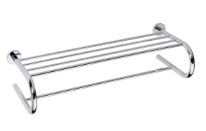 X-ROUND E Bathroom Towel Holder Shelf Storage RR 655mm, chrome (655x165x270 mm)