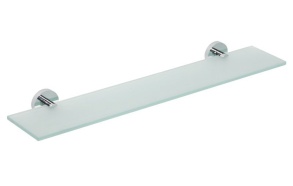 X-ROUND E Glass Shelf 600x130mm, chrome (600x55x130 mm)