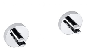 X-ROUND E Glass Shelf Support Brackets , 8 mm, chrome (55 mm Ø)